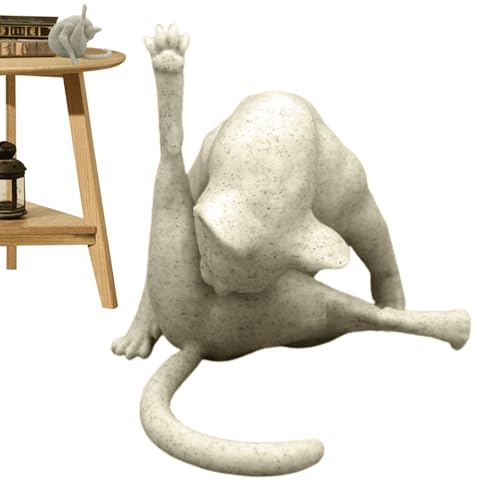 猫の彫像家の装飾 - 樹脂彫刻、面白い抽象的な猫の置物、デスクトップアート像、ユニークな装飾品 |寝室のダイニングルームの装飾品、リビングルームの樹脂アート、モダンで美しい家の装飾。