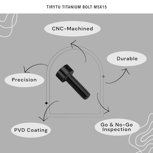 Image of Titanium Bolts M5x15, Black, 6PC