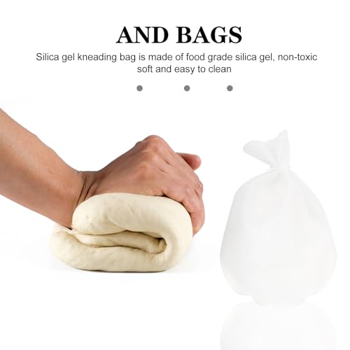Bolsa para amasar de silicona (pack de 2) resistente al calor para repostería casera 8