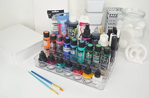 Image of ArtBin 6959AG 2-in-1 Wall and Desktop Organizer, Stadium Wall-Mountable Desktop Organizer, Clear, 1 Organizer