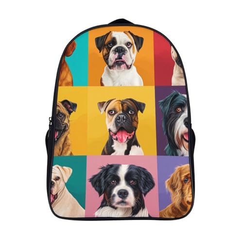 Sac à dos enfants 3D Dog Breeds le cadeau utile pour l'école primaire