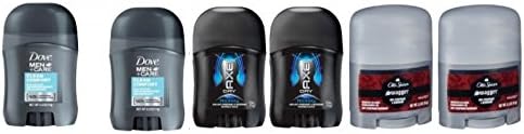 Dove Men+Care Clean Comfort 2pk - Axe Phoenix Solid 2 pk - Old Spice Swagger Deodorant 2, Pk Travel Size .5 OZ