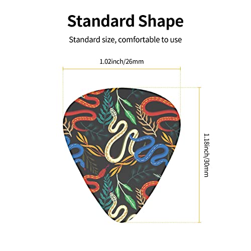 Lot de 12 médiators pour guitare électrique et basse – Motif feuilles noires – Avec boîte - Les Beatles, Paul McCartney, John Lennon, RIngo Starr, George Harrison Lot de 12 médiators pour guitare électrique et basse - Motif feuilles noires - Avec boîte – Image 6