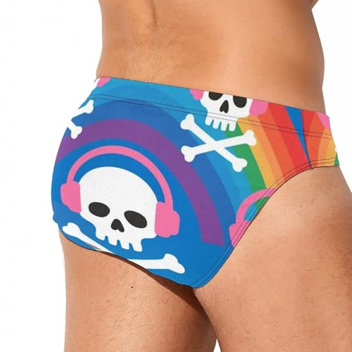 Men's Low Waist Swim Beach Briefs Breathable Bikini Trunk3