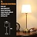 Kakanuo Cordless Table Lamps Rechargeable Set - 2 Pack Gold 4000mAH Battery Operated Lamps for Decor, 3000K Stepless Dimming Touch Wireless Lamp for Bedroom, Dining Table, Living Room, White Shade