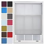 FURNISHED Blinds Window Custom Made to Measure Daylight Roller Blinds - Sheer Non-blackout Blind Opaque Fabric Shades Easy Fit Window Blinds, Grey up to 60W x 165H cm
