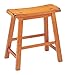 ACME 07305 Set of 2 Gaucho Stool, Oak Finish, 24"H