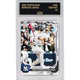 Graded 2026 Topps Now Spencer Jones #186 Yankees No 6 Prospect Logs 1st MLB Hit and RBI New York Yankees Rookie RC Baseball Card HOFSM 10 Gem Mint