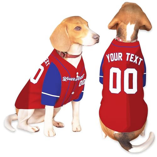 Custom Team Dog Baseball Jersey with Name and Number