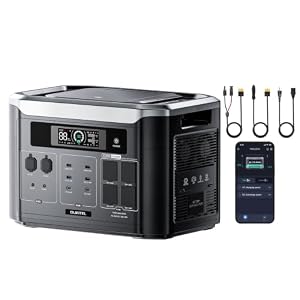 OUKITEL BP3000 Powerstation 3200W(6400W Spitze), erweiterbar bis 16.384Wh, 2048Wh LifePo4, 55 Min. bis 80%, 2800W AC+Solar, USV <10ms, 4×230V AC, App, Generator für Haus,Camping,Wohnmobil,Garten