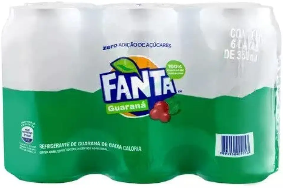 Pack de Fanta Guaraná Zero 350ml 6 unidades