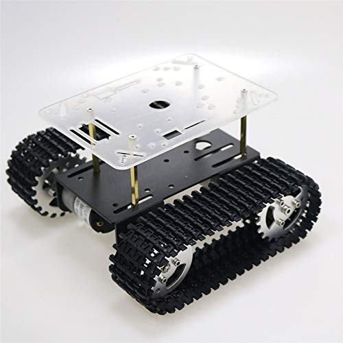 Premium Smart Metal Robot Chassis Kit Tank Tracked Car Platform With Dc Motor For Arduino Raspberry Pie Microbit, T101 2-Layers Diy Robotic Part Ros Ai Steam Projects Education #TOP13