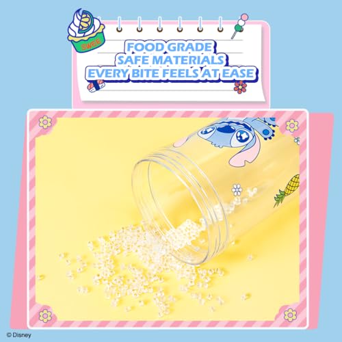 Image of MINISO Disney Stitch Water Bottle 42oz, Leakproof Tumbler with Straw Handle