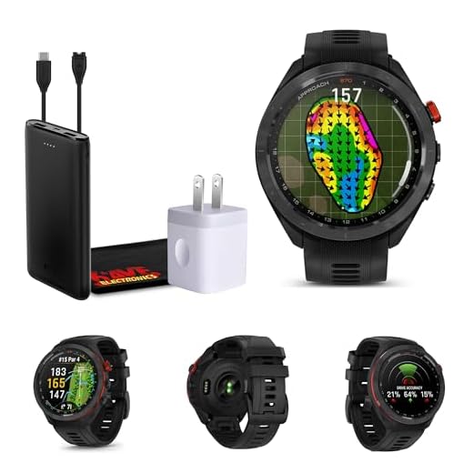 Garmin Approach S70 47MM Golf GPS Fitness Tracker Smartwatch for Men, Lightweight 1.2" Touchscreen AMOLED Display and 42000 Preloaded Courses -Black- Garmin Watches for Men