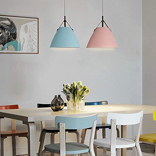 Lustre pendant en métal blanc 36cm | Plafonnier moderne en fer - 6