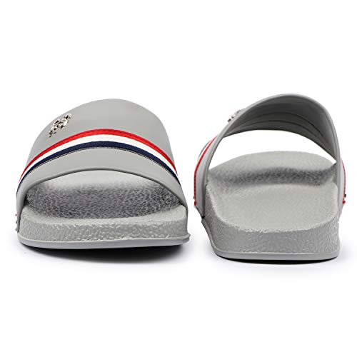 Image of PERY-PAO Mens Stylish Sliders White, Red, Black, Grey, Sky Blue Boys Slippers