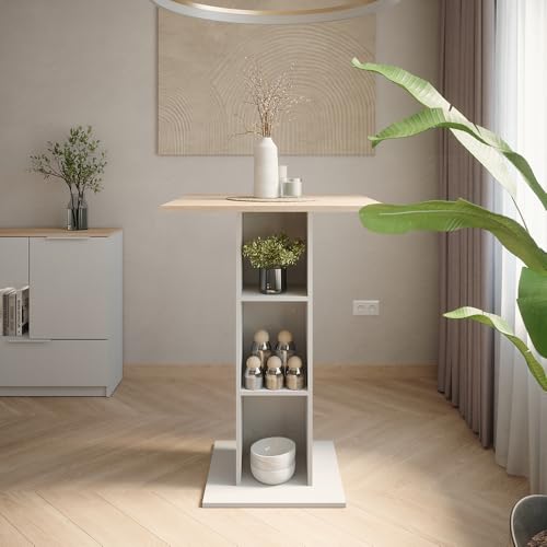 Vicco Tavolo Da Bar Bianco/Sonoma 75 X 75 Cm - 2