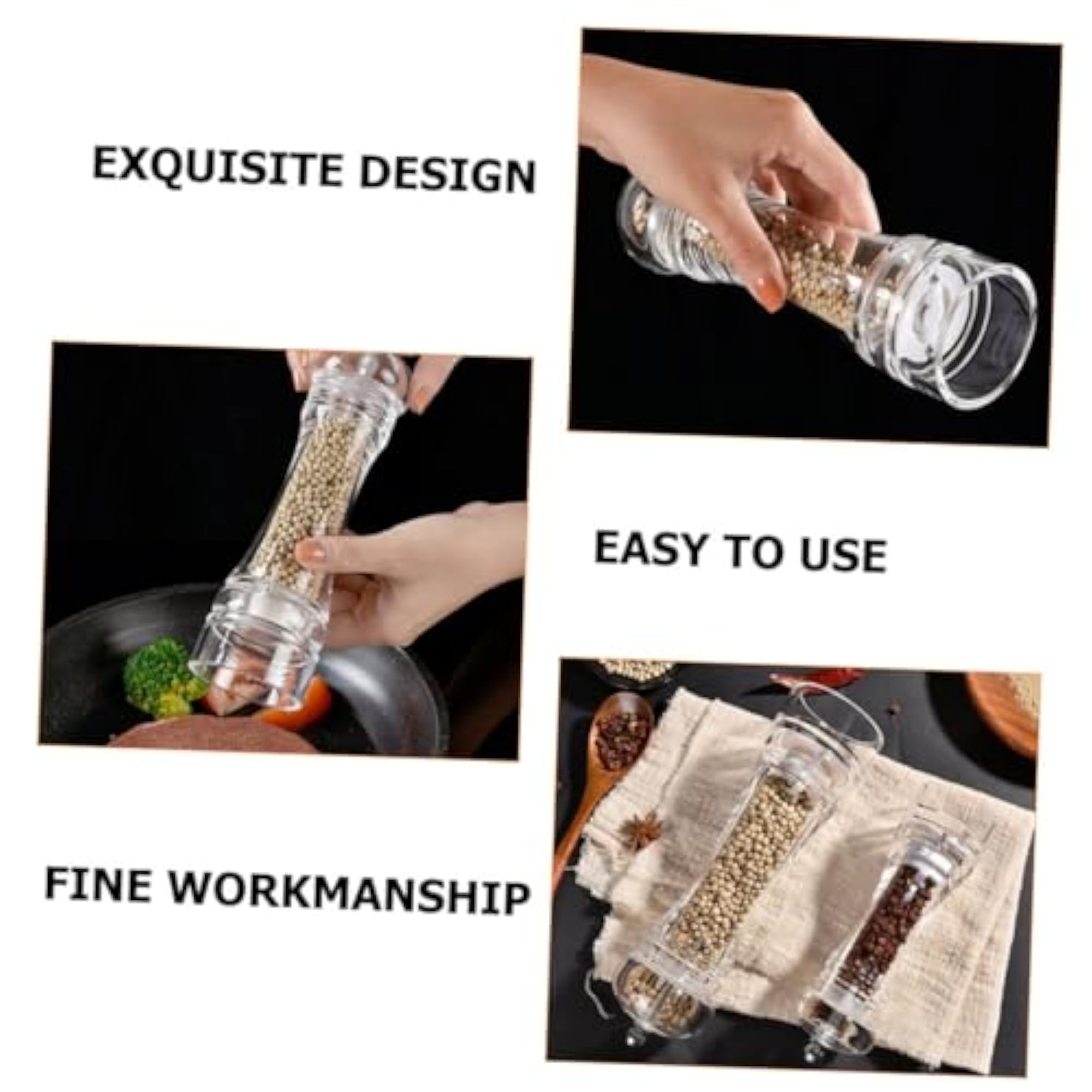 Adjustable Coarseness Manual Pepper Grinder for Kitchen