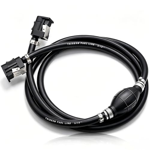 Tnisesm 5/16' 6FT Fuel Line Assembly, with Connector Rubber Marine Outboard Boat Motor RVs Fuel...