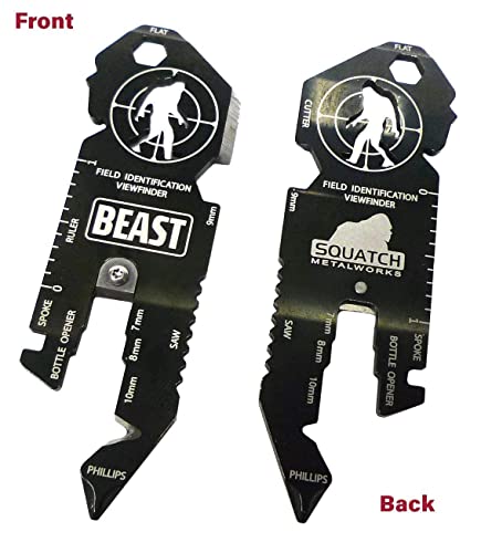 Beast (Bigfoot Expedition And Survival Tool) Multi-Tool & Bottle Opener, Bigfoot Gift For Fans Of Sasquatch, Yeti, Camping, Hiking - With Screwdriver, Wrench, Carabiner, Box Opener #TOP4