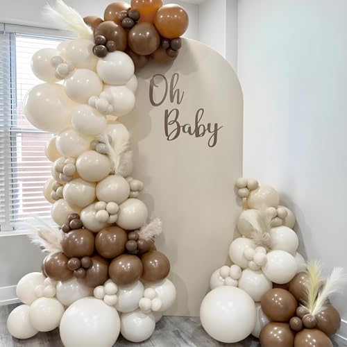 Image of Dark Brown Balloons 12 inch, Brown Latex 50pcs Party Balloons | Coffee, Birthday, Baby Shower, Wedding, Anniversary Party Decorations