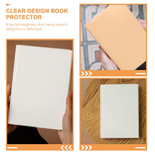 Tofficu Capas de Livro de Plástico Transparente Transparente Capa de Livro Reutilizável Capa de Livr