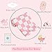 Yurhap Checkered Baby Blanket for Girls Pink Fleece Baby Blankets for Girls Boys, Warmer Comfort Lightweight Bed Blanket for Toddlers Infants or Newborn, 30''x40'', Pink