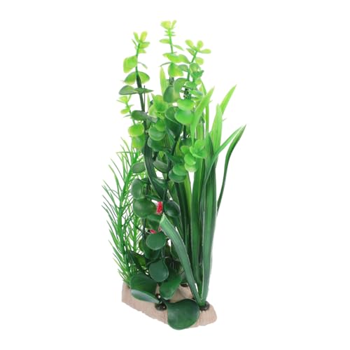 Happyyami 1Pc Imitation Plastic Aquatic Plant for Fish Tank Decor Realistic Simulation Grass Ornament Aquarium Adornment to Enhance Atmosphere Underwater Decoration