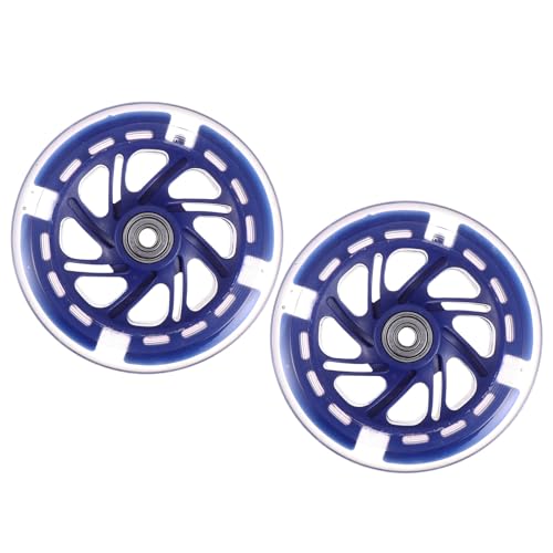 Roues de trottinette en PU bleu Veemoon lot de 2 pour routes et places