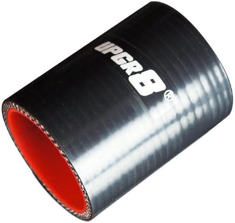 Upgr8 Universal 4-Ply High Performance Straight Coupler Silicone Hose 76mm Length (2.0"(51MM), Black)