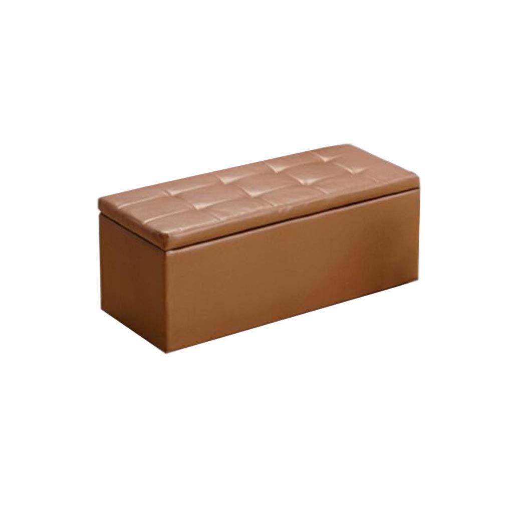 Repose-pieds pliant en cuir synthétique n° 8, le banc de salon rectangulaire de 80 cm