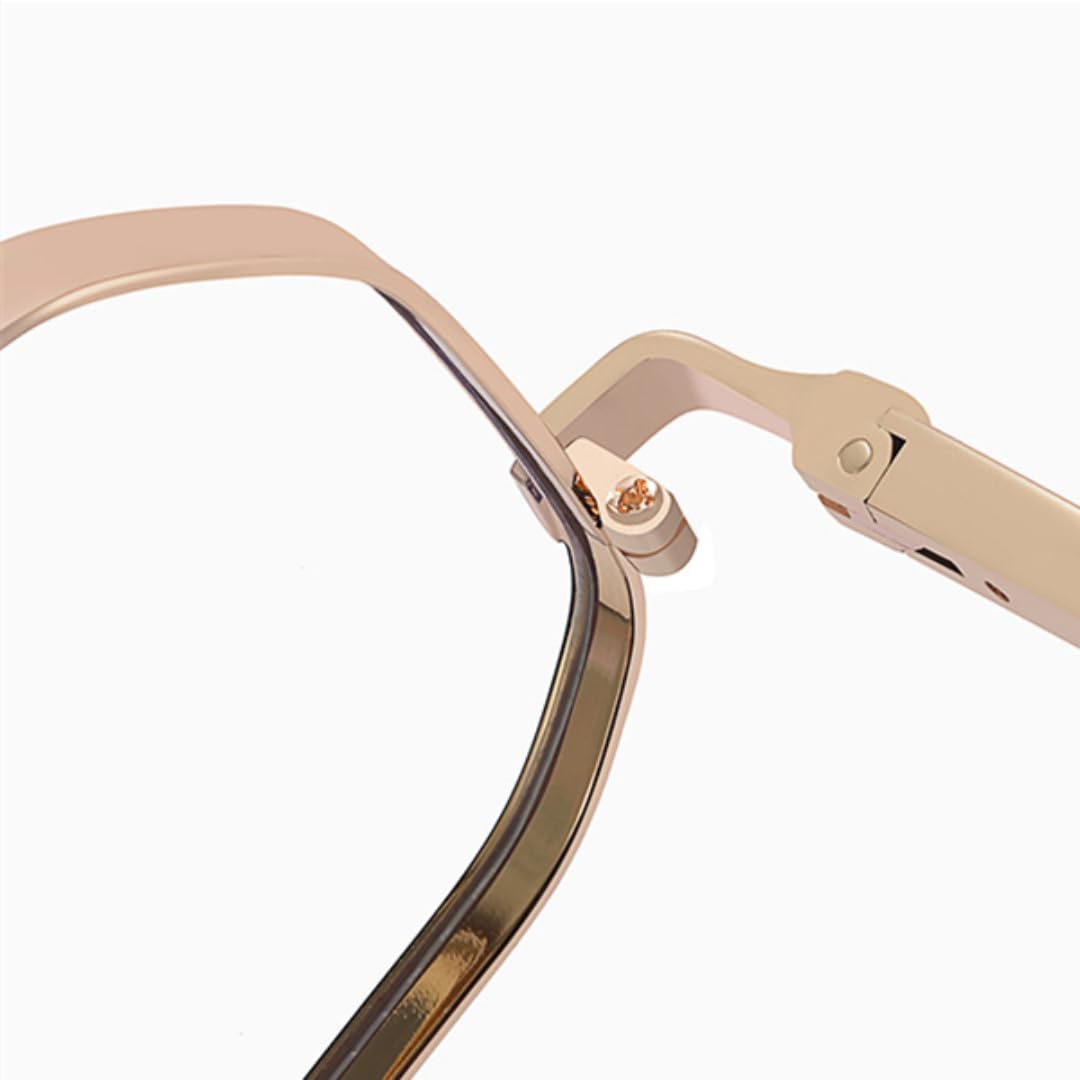 Montura de gafas de estilo moderno para mujer, gafas de metal a la moda para hombre.