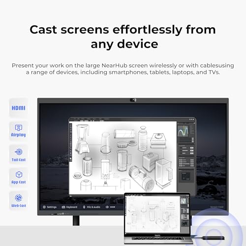 Image of NearHub S Pro 4K UHD Smart Board,86 inch Windows 11 Interactive Whiteboard for Business &Education,Touchscreen Display with Built-In Camera &Microphones,All-in-One Collaboration Device for Hybrid Meetings