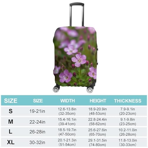 Travel Luggage Cover Protectors Elastic Anti-scratch Suitcase Cover Washable Luggage Sleeve Flowers Blooming on The Ground Suitcase Cover Protector Fit 18-32 Inch Suitcases Travel Accessories M2