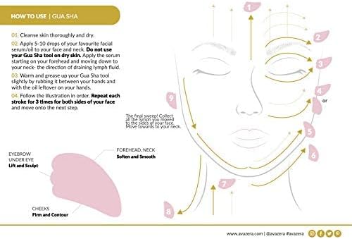 Miniatura 4 de Gua de cuarzo rosa 100% natural | Herramienta de masajeador para cara, ojos, cuello, relajación muscular corporal | Belleza facial y herramienta de