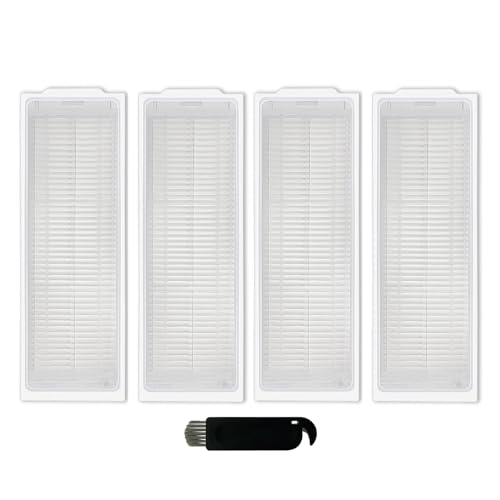 4 Filtros HEPA para Xiaomi Mop 2S / P / Pro / STYJ02YM / XMSTJQR2S, 4 Piezas de Repuesto para Aspiradora Xiaomi con 1 Cepillo de Limpieza