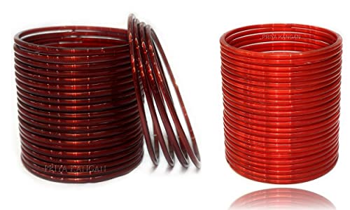 Indian Traditional Kaach Chudi Bangles (Pack of 48)