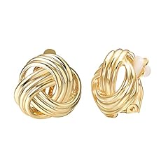 Gold Clip on Earrings