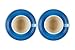 Le Creuset Stoneware Set of 2 Cappuccino Cups and Saucers, 7 oz. each, Marseille