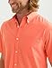 HUK Mens Kona Solid Short Sleeve Fishing Button Down Shirt for Men, Fresh Salmon, Large