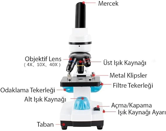 TriLine 2000X Zoom Biological HD Digital Monocular Microscope Kit
