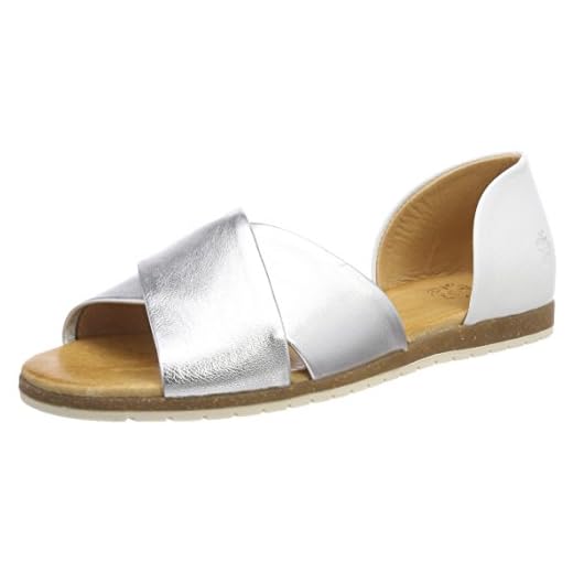 Apple of Eden dam chiusi sandaler med öppen tå, Silver Plata - 40 EU