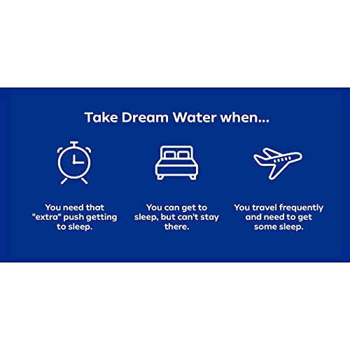 Dream Water Sleep Aid Supplement Drink; Melatonin 5Mg, Gaba, 5-Htp; Zero Sugar, Natural Flavors, No Added Colors, 2.5 Oz Liquid Sleep Shots, Snoozeberry, 4-Count #TOP4