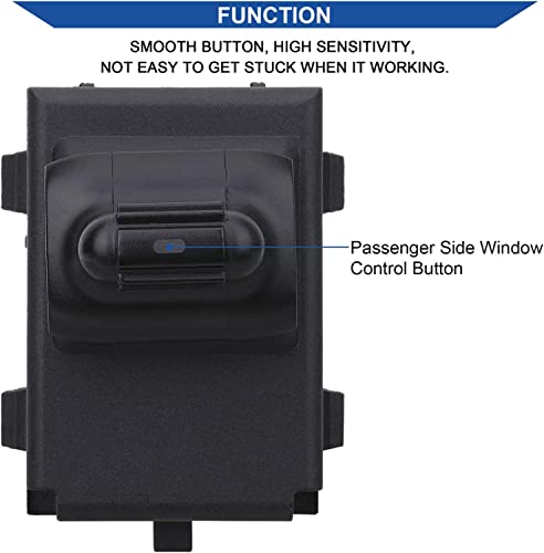 Passengers Side Power Window Switch 56007695AC / 56007695AB, Compatible with 2002-2009 Dodge Ram 1500 2500 3500 4500 5500, Dakota, Durango, Intrepid, Stratus, Jeep Cherokee, Chrysler 300M, LHS - Thumbnail 4