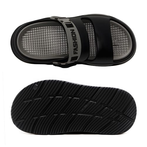 Mens Two Strap sandals with back strap Indoor and Outdoor, Casual Platform Slide Sandals for Men, Men's Lightweight Comfortable Cushioned Open Toe Summer Shoes4