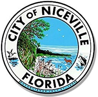Magnet Round Niceville Florida City Seal Magnet(fl Elgin AFB) 4 x 4 inch