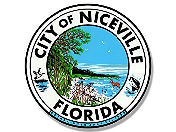 Imán redondo 4 x 4 pulgadas Niceville Florida miniatura 1