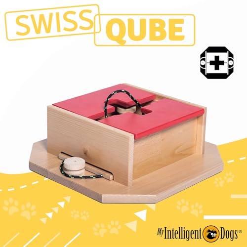 My Intelligent Dogs Interaktives Hundespielzeug Intelligenz, Hundepuzzle - Intelligenzspielzeug für Hunde Mentalen Auslastung - Interaktives Spielzeug Hund, Denkspiele für Hunde Swiss Qube