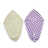 aesthetic: the retro checkered pattern adds a touch of sophistication, making it a stylish choice for everyday hair care,quick drying towel,head towel wraps