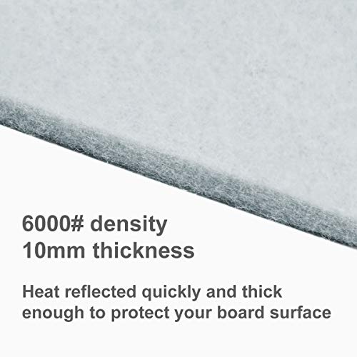 Duwee Delux Ironing Board Padding, Extra Dense Felt Material with 10 mm Thickness (54" x 18")